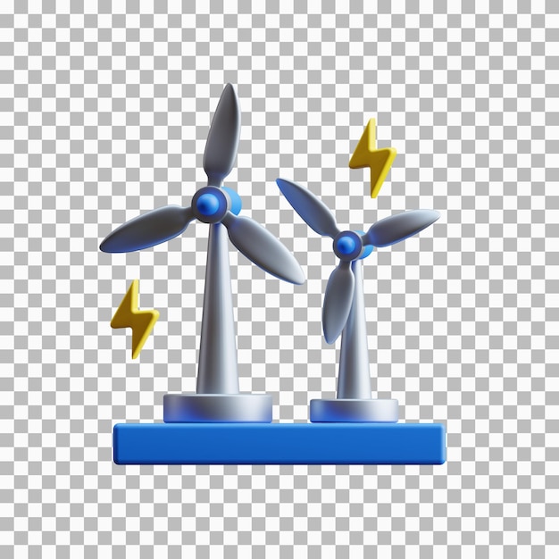 Isolated windmill 3d icon