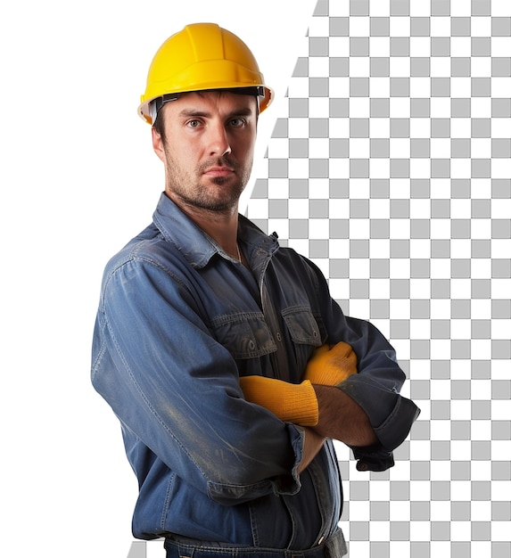 PSD isolated worker photo with transparent background