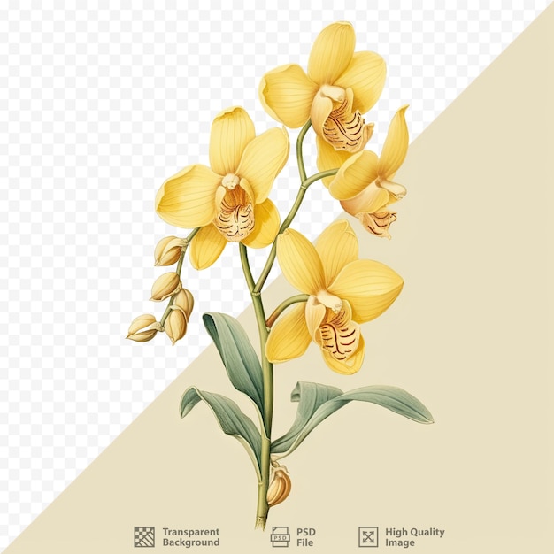 PSD isolated yellow flower