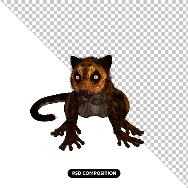 Isoleret 3D-rendering af en dinosaur ved navn Darwinius