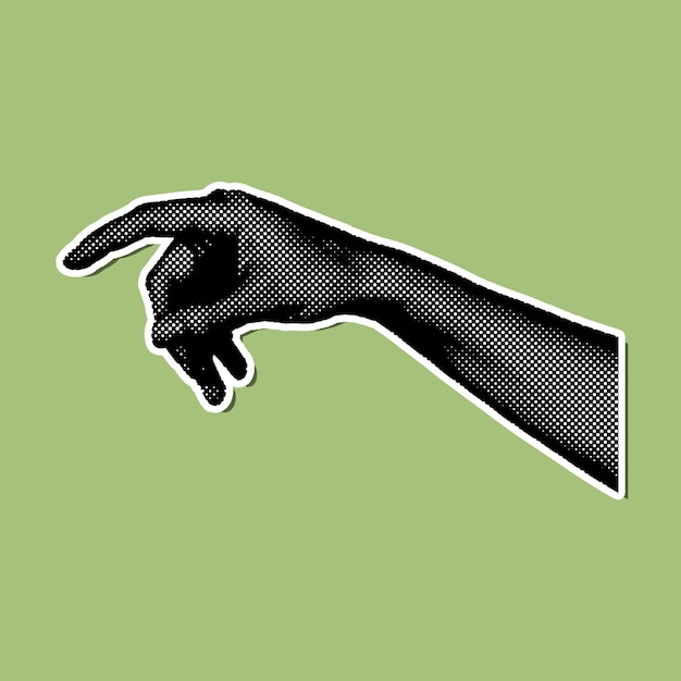 Isoleret sticker i halvtonestil