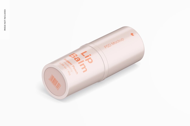 Isometric 0.35 oz lip balm mockup