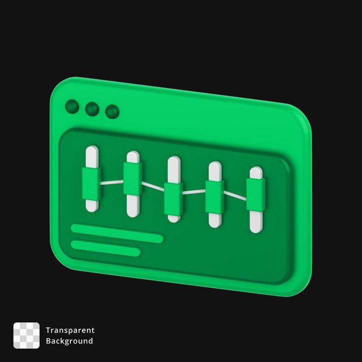 PSD isometric 3d data chart icon
