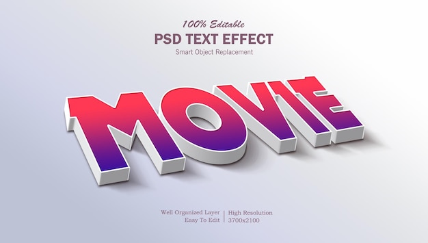 PSD effetto di testo modificabile 3d isometrico