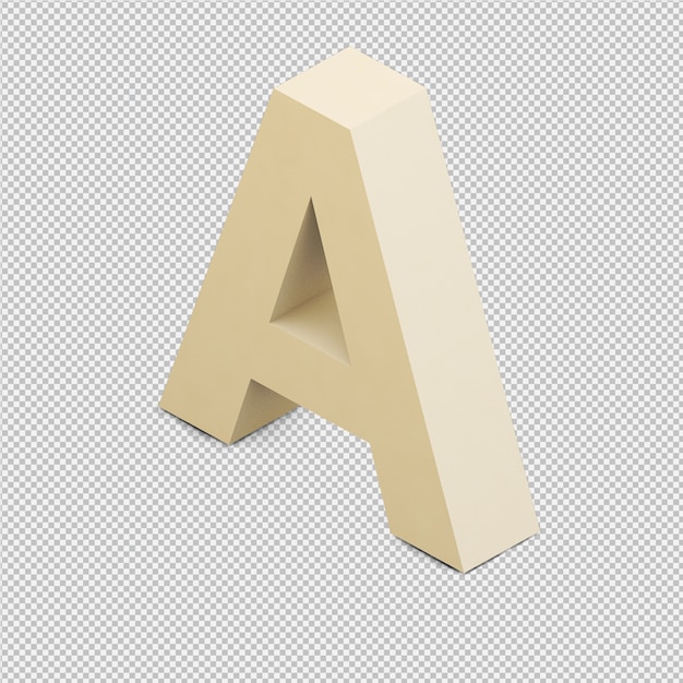 Isometric Alphabet 3d Isolated Render