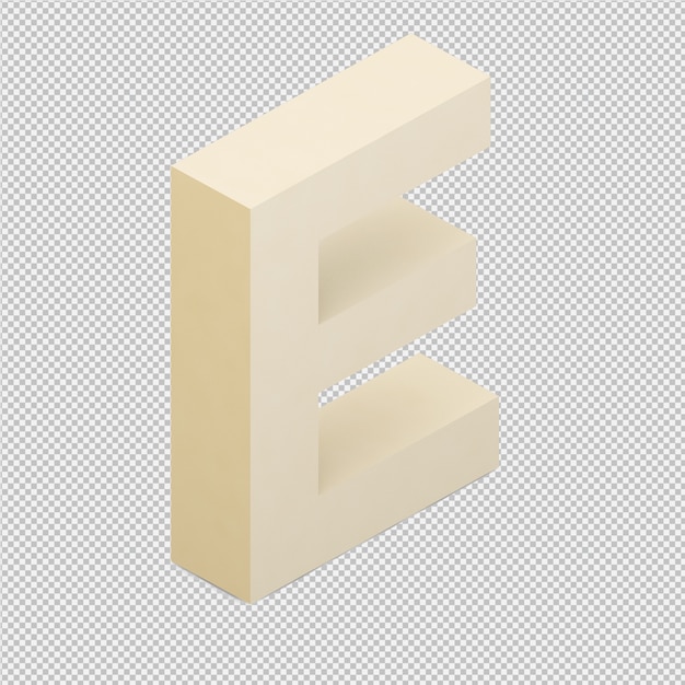 PSD 等尺性アルファベット3 d分離レンダリング