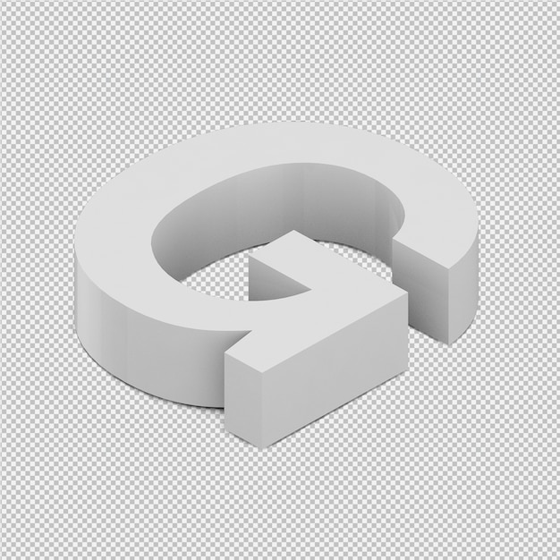 Isometric Alphabet 3d Isolated Render