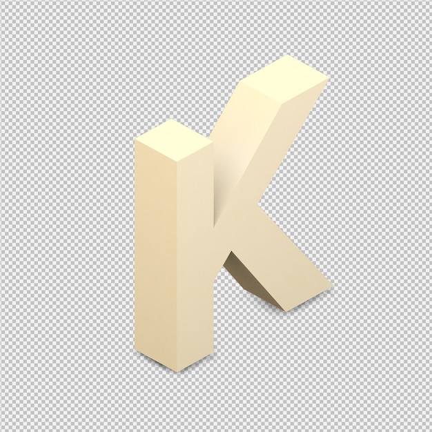 Isometric Alphabet 3d Isolated Render