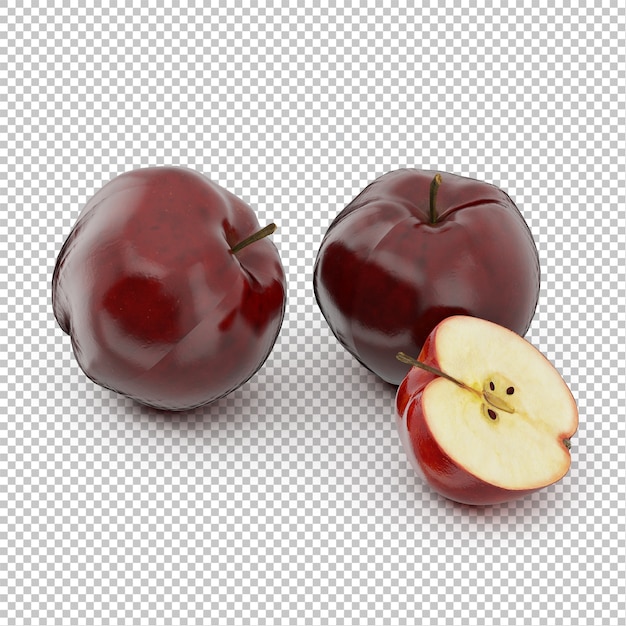 PSD isometric apples