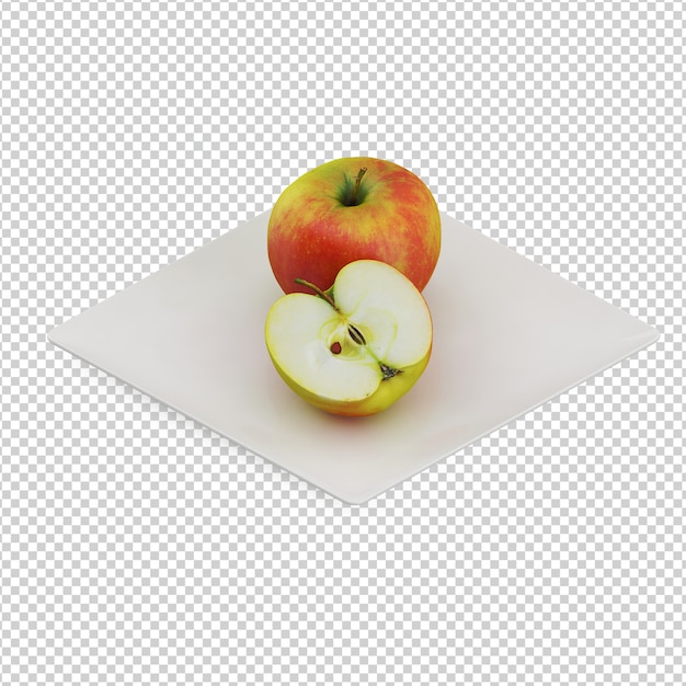 PSD isometric apples