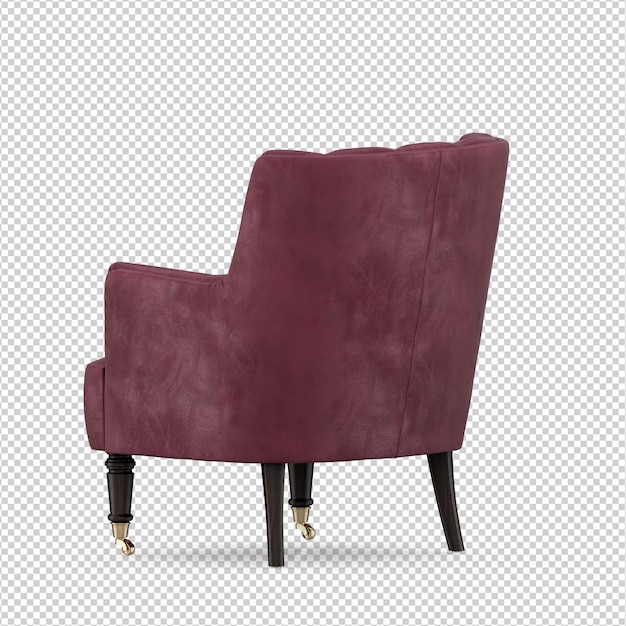 Isometric Armchair 3D render isolated