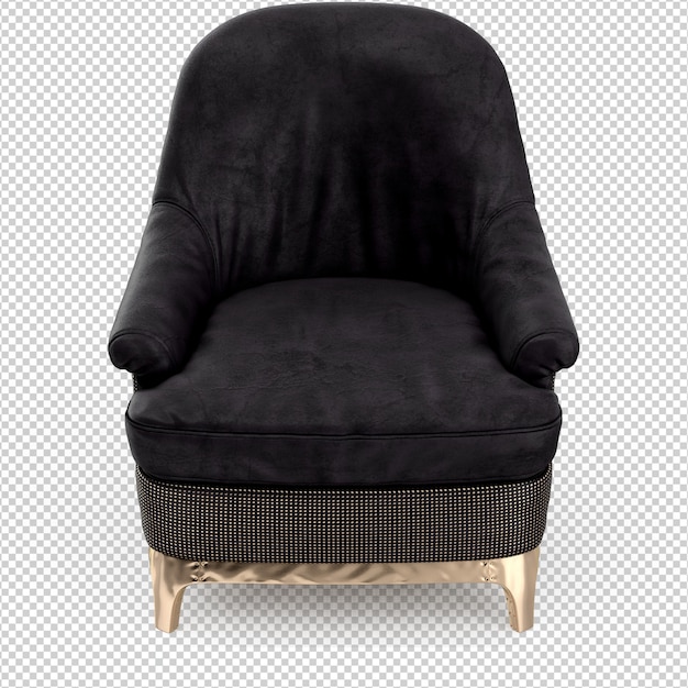 Isometric armchair 3d render isolated