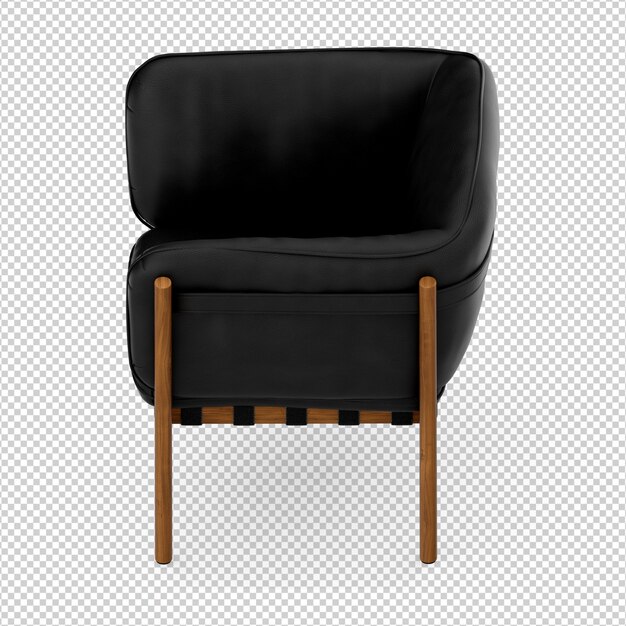 PSD isometric armchair 3d render isolated