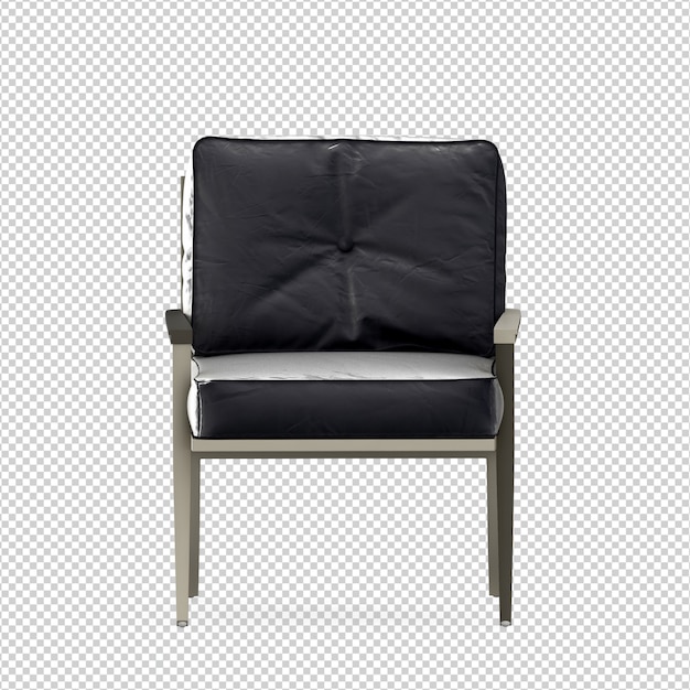 Isometric Armchair 3D render isolated