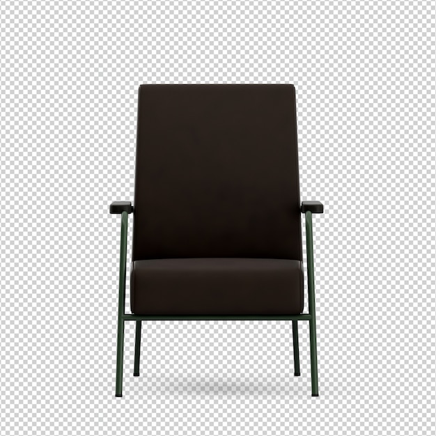 Isometric Armchair 3D render isolated