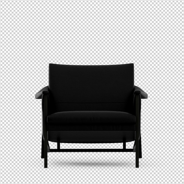 Isometric Armchair 3D render isolated