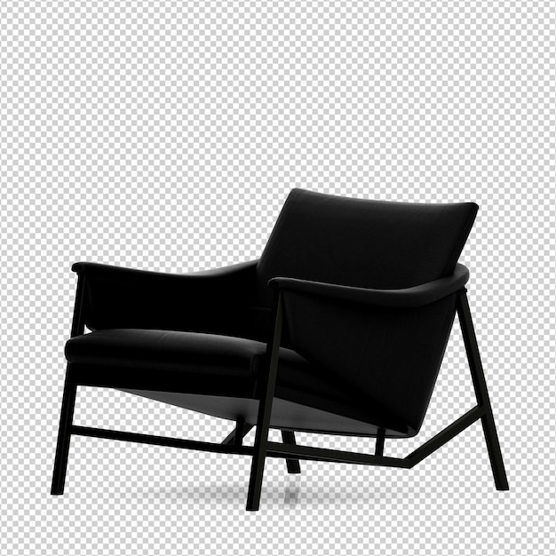 Isometric Armchair 3D render isolated