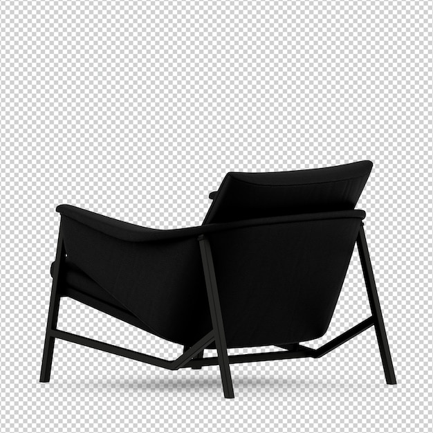 Isometric Armchair 3D render isolated