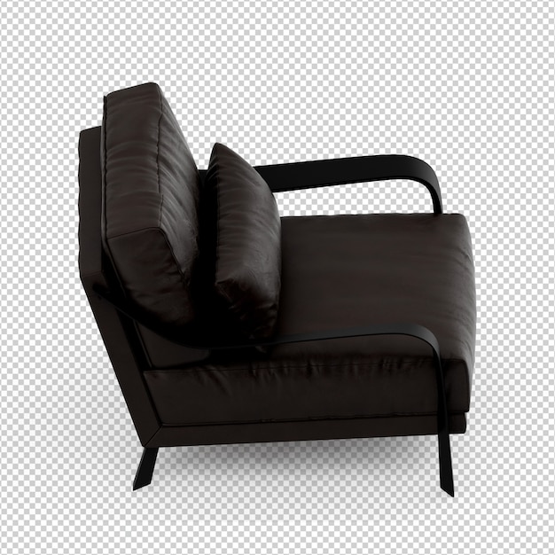 Isometric Armchair 3D render isolated