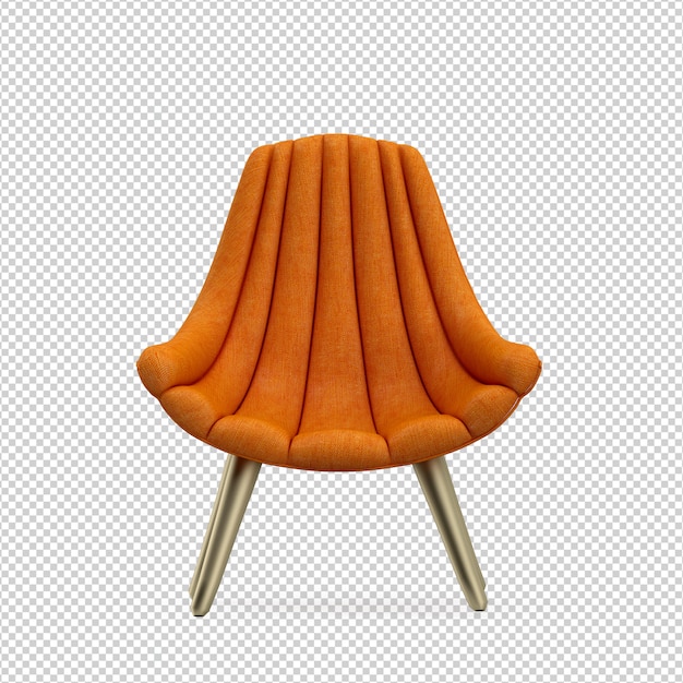 PSD isometric armchair 3d render