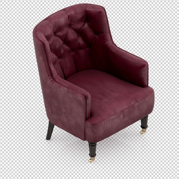 PSD isometric armchair 3d render