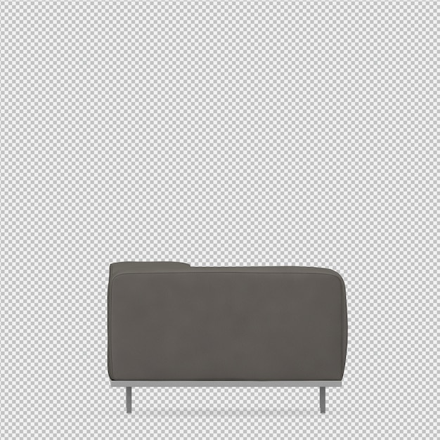 Isometric Armchair 3D rendering