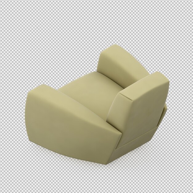 Isometric Armchair 3D rendering