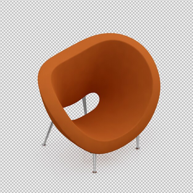 Isometric Armchair 3D rendering