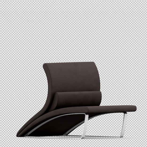 PSD isometric armchair 3d rendering