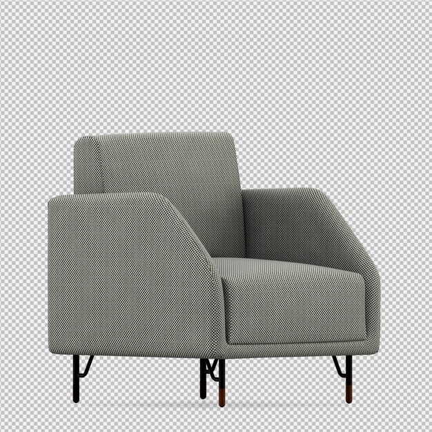 Isometric Armchair 3D rendering