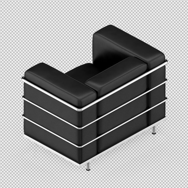 Isometric Armchair 3D rendering