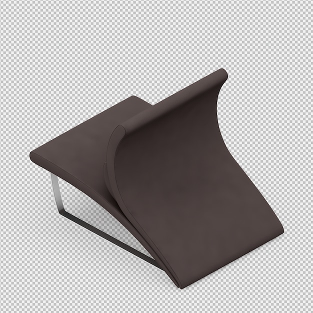 Isometric Armchair 3D rendering