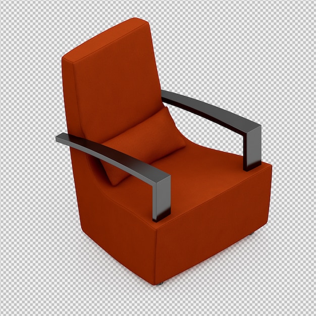 Isometric Armchair 3D rendering