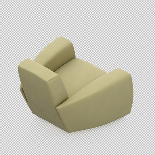 Isometric Armchair 3D rendering