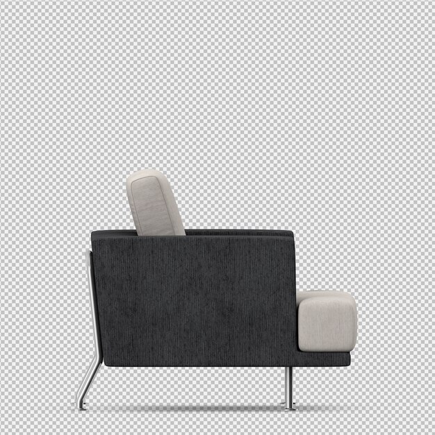 Isometric Armchair 3D rendering