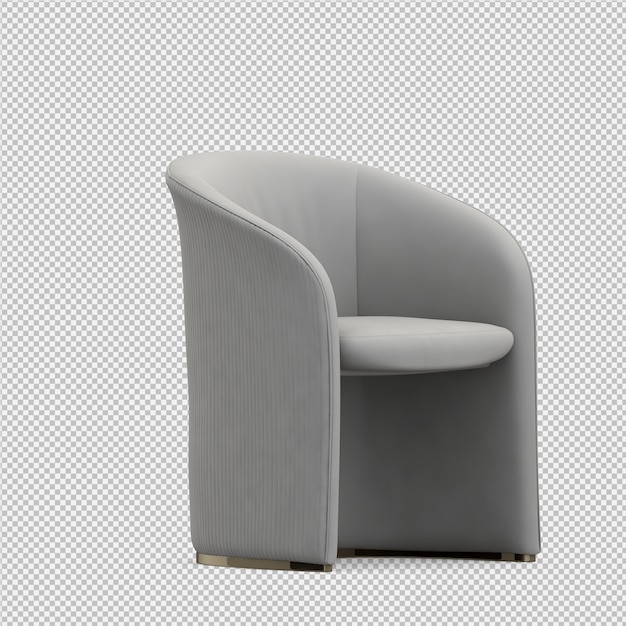 Isometric Armchair 3D rendering