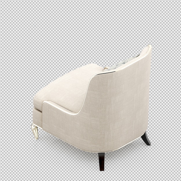 Isometric Armchair 3D rendering