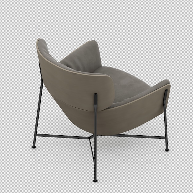 Isometric Armchair 3D rendering