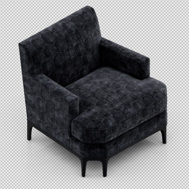 Isometric Armchair 3D rendering