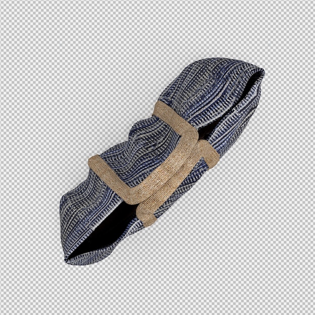 isometric bag 3d isolated render