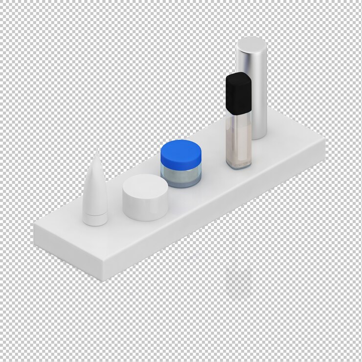 PSD isometric bathroom accessories