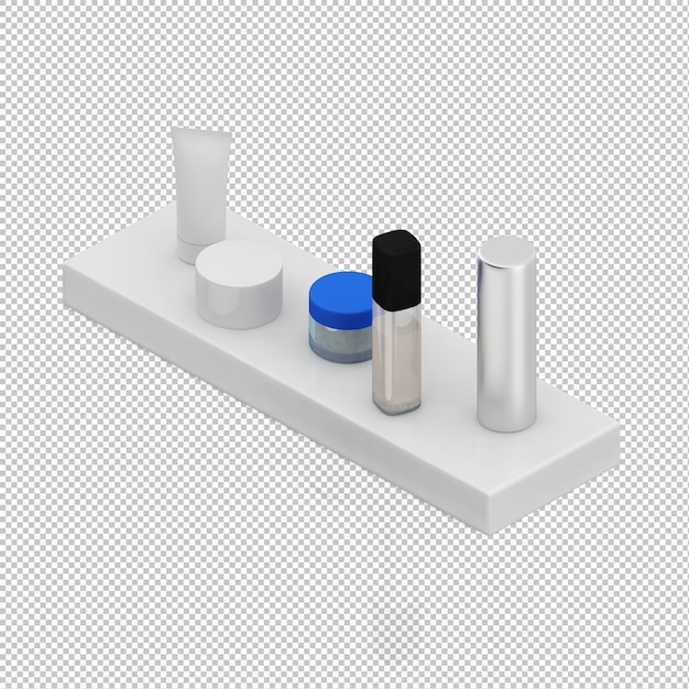 PSD isometric bathroom accessories