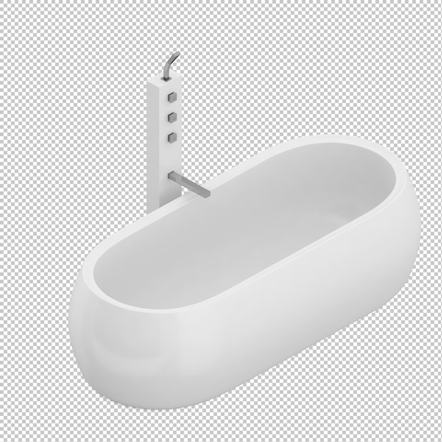 PSD isometric bathtub