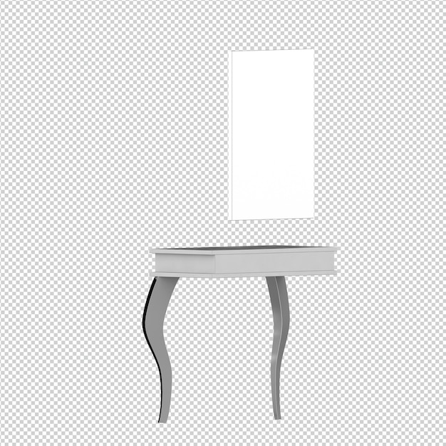 isometric beauty accessories 3d isolated render