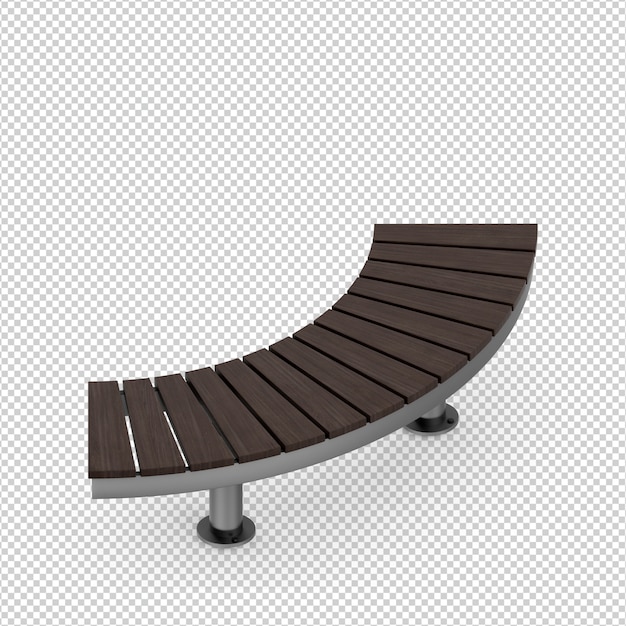 Isometric bench 3d render