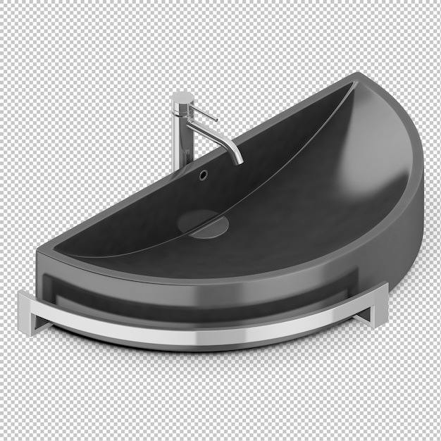 PSD isometric black sink