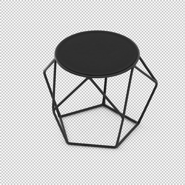 PSD isometric black table