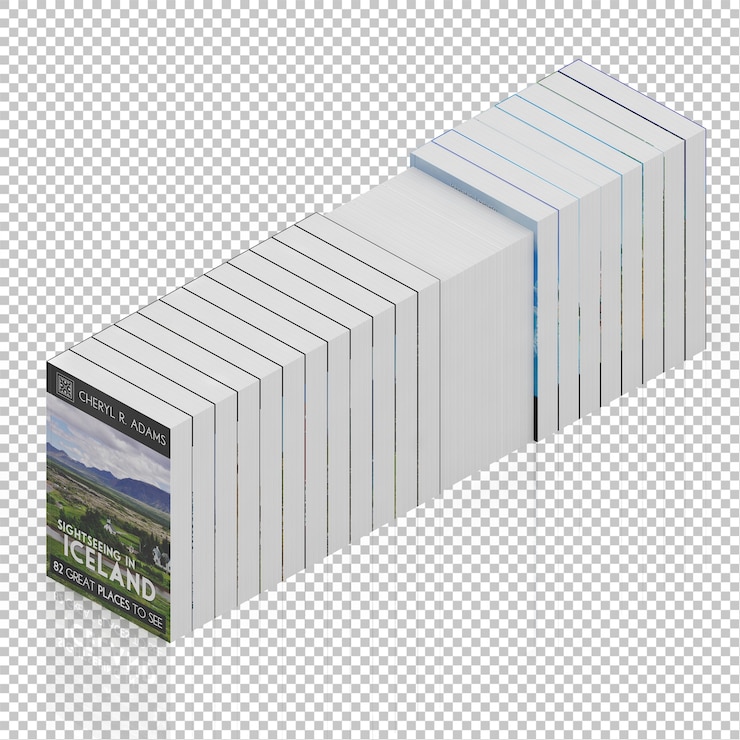 PSD isometric books