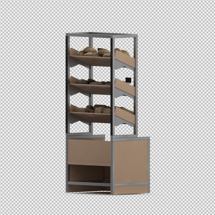 PSD isometric bread 3d isolated render