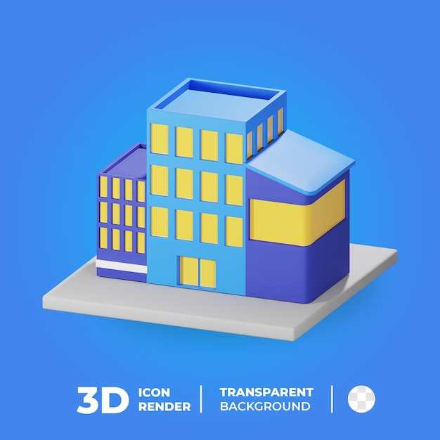 PSD isometric building office